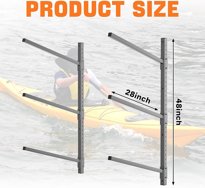 TORACK Heavy-Duty Wall Mounted Kayak Rack, Kayak Hangers - Image 3