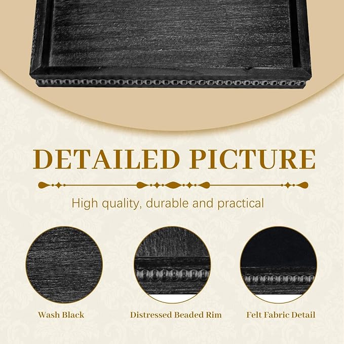 MAONAME Wood Serving Tray, Farmhouse Wooden Tray - Image 3