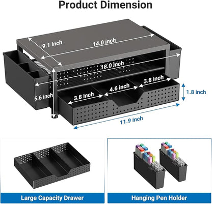 Monitor Riser, Laptop Stand for Desk, Office Desk Organizer and Accessories - Image 7