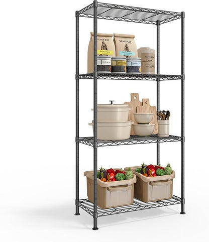 SONGMICS Storage Shelf, Metal Wire Shelving Unit, Adjustable Shelves, by Unknown