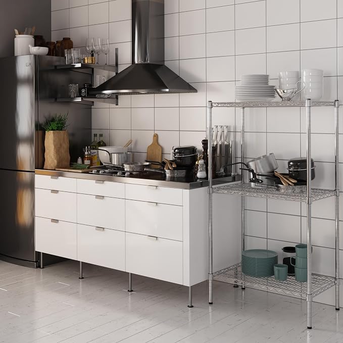 18" Deep x 30" Wide x 54" Height Wire Shelving Kit | 3-Tier | NSF Commercial - Image 5