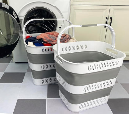SAMMART 40L Collapsible Plastic Laundry Basket - Image 3