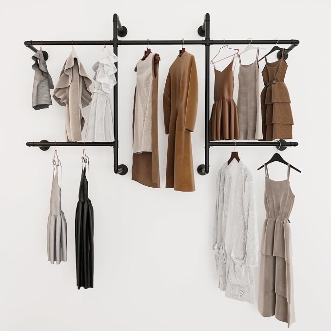 Industrial Pipe Clothing Racks - Image 7