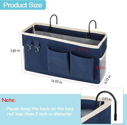Loghot Bedside Caddy/Bedside Storage Bag Hanging Organizer - Image 4