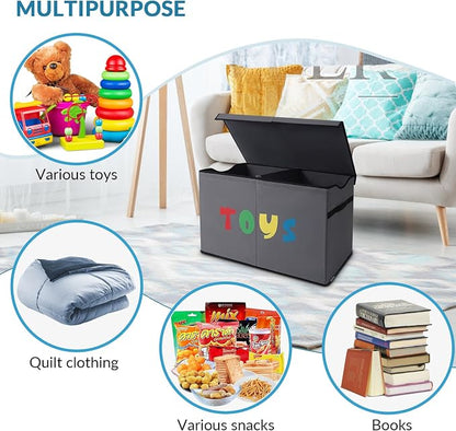 YOLOXO Toy Box Chest, Collapsible Sturdy Storage Bins - Image 5