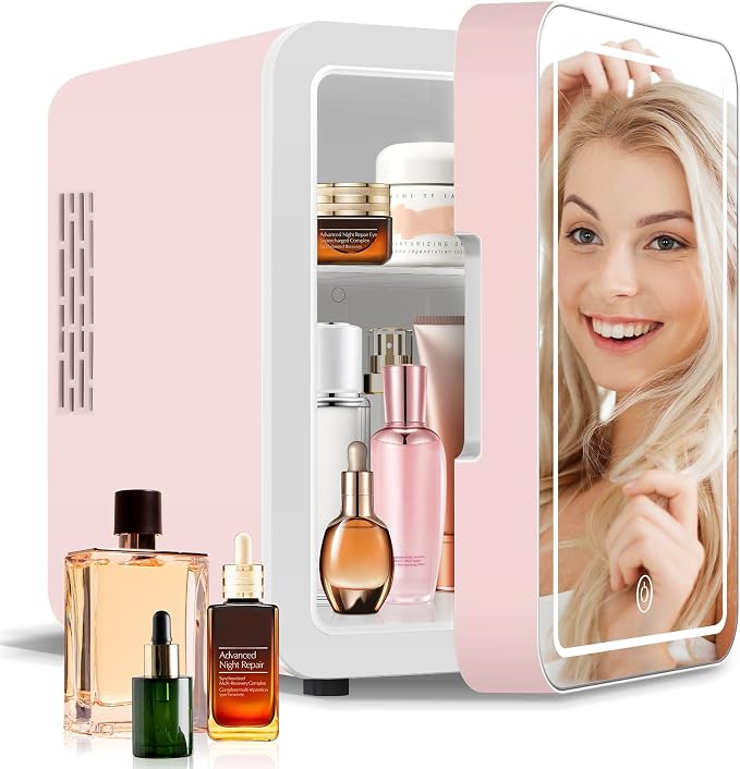 4-Liter Pink Portable Mini Fridge by NISHCON