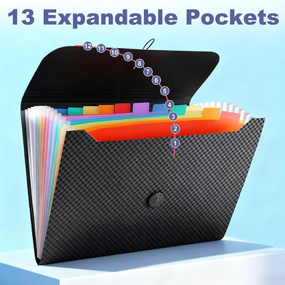 File Organizer, 13-Pocket Expanding Folder + Large Accordion Divider | Great - Image 2