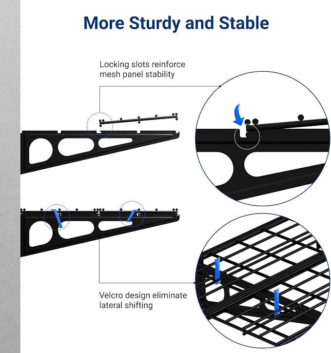 FLEXIMOUNTS 4-Pack 2x4ft 24-inch-by-48-inch Wall Shelf Garage Storage Rack Wall - Image 4