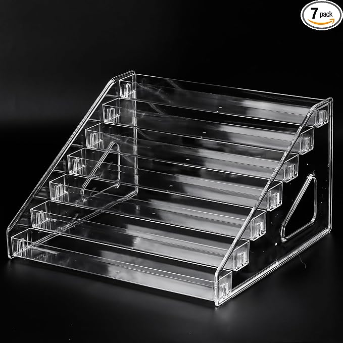 SUTOKAKA 7-Tier Clear Acrylic Nail Polish Organizer Stand | 7-tier clear by SUTOKAKA