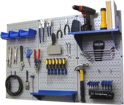 Wall Control Pegboard Organizer 4 ft. Metal Pegboard Standard Tool Storage Kit by Wall+Control