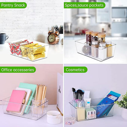wilfox Pantry Organization, 3 Pack Clear Organizer Bins - Image 5