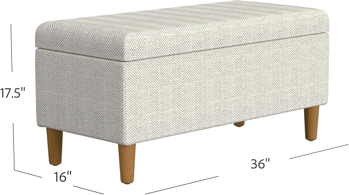 HomePop Malmo 36" Storage Bench - Image 3