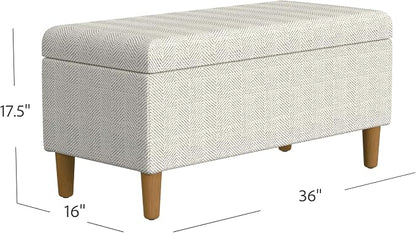 HomePop Malmo 36" Storage Bench - Image 3