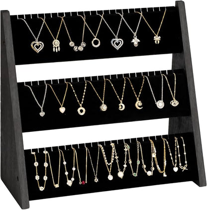 Necklace Organizer, 3-Tier Necklace Holder Jewelry Organizer Stand by Yoimori
