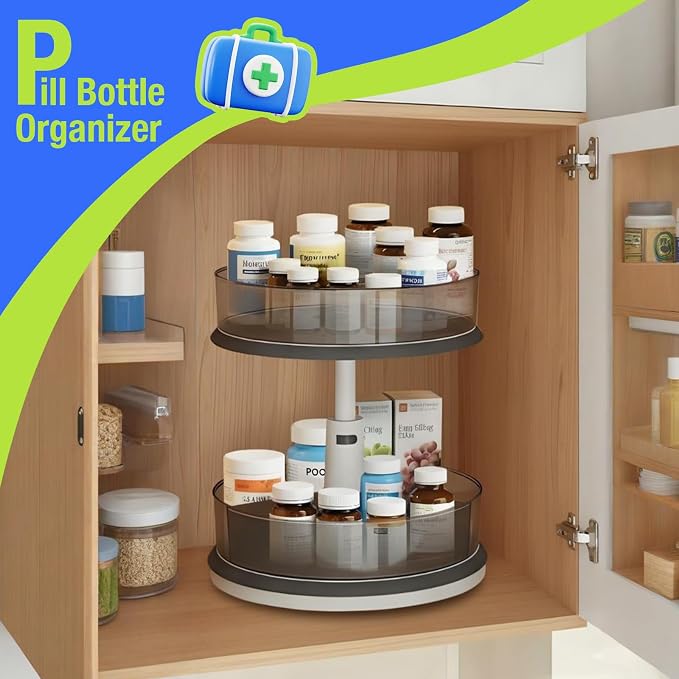 2 Tier Lazy Susan Turntable Organizer - Image 5
