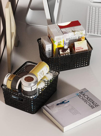 WYT Woven Storage Organizer Basket, 10.1 x 7.55 x 4.1 - Image 8