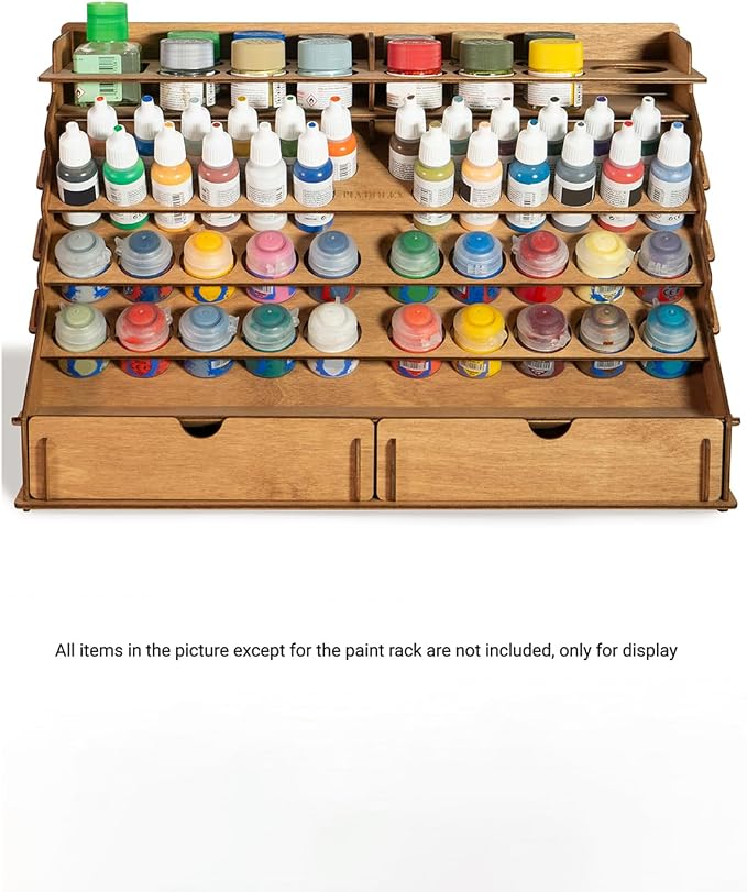 Plydolex Wooden Craft Paint Storage Rack Organizer - Image 6