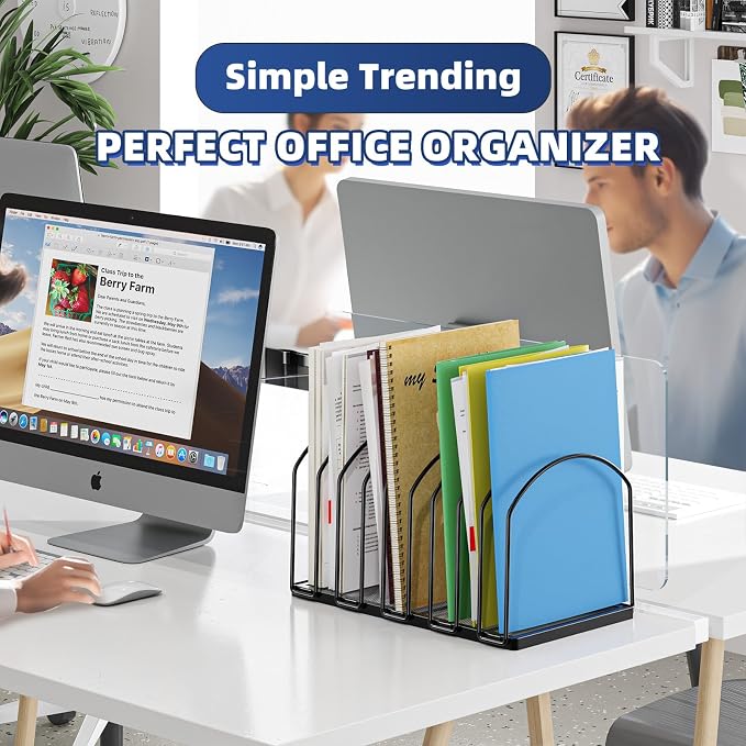 Simple Trending 9 Section Metal File Sorter Organizer - Image 2