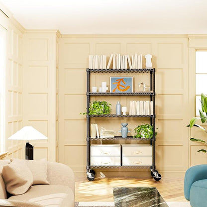 Wire Shelving with Wheels for Garage, 48” Heavy Duty Utility Storage Shelf | - Image 7