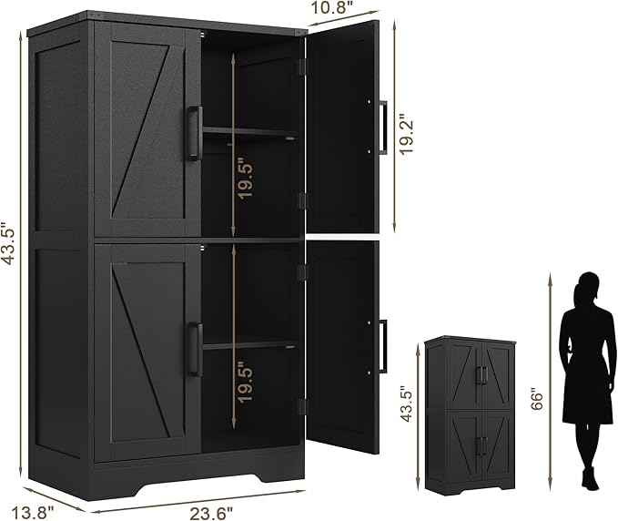 Treocho Farmhouse Bathroom Floor Cabinet - Image 2