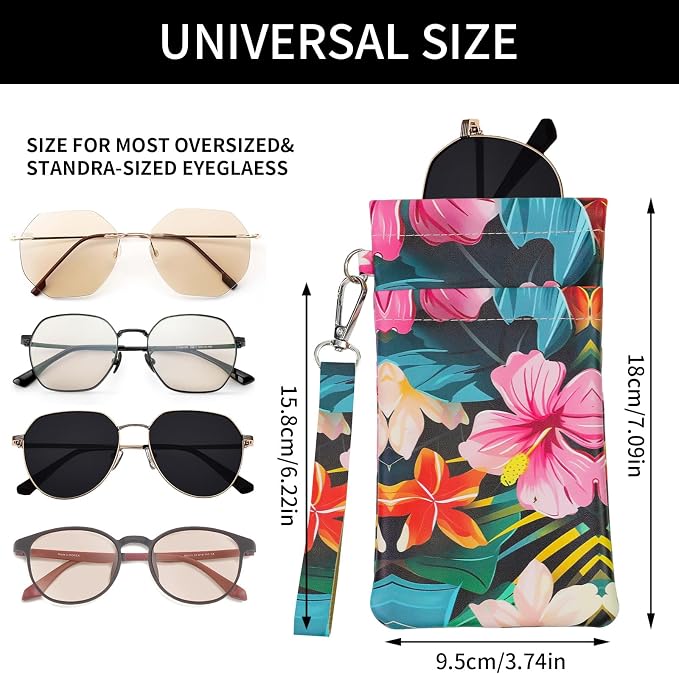 Double Eyeglass Case Soft Dual Glasses Case - Image 2