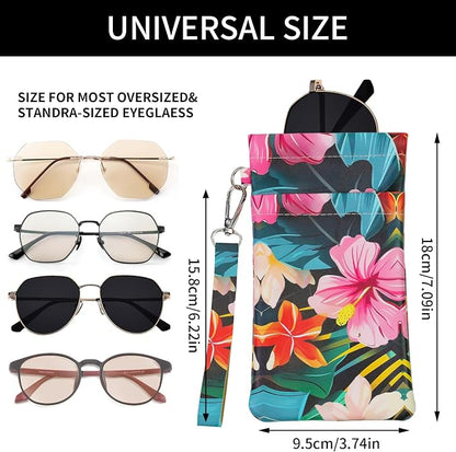 Double Eyeglass Case Soft Dual Glasses Case - Image 2