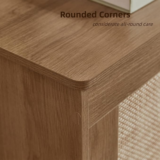 51.2" Storage Chest Extra Large, Cherry Brown | Rattan Storage Bench - Image 7