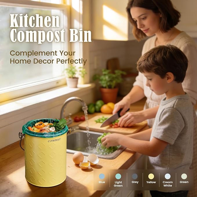 AOSION Countertop Compost Bin Kitchen, Odorless Indoor Compost Bin - Image 7