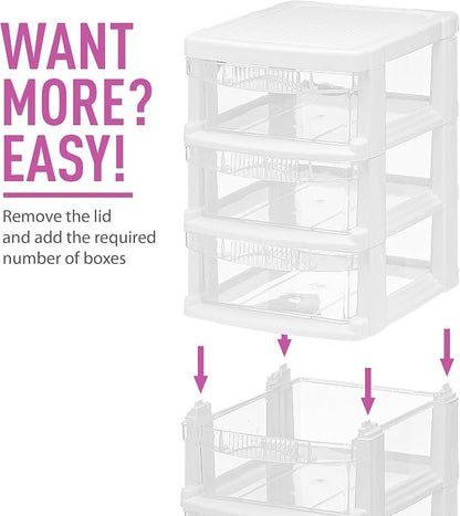 Tribello 3 Drawer Plastic Storage, Mini Drawer Unit - Image 6