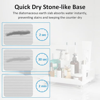 Quick Dry Electric Toothbrush Holder 4 Slots Metal Bathroom Counter Organizer - Image 2