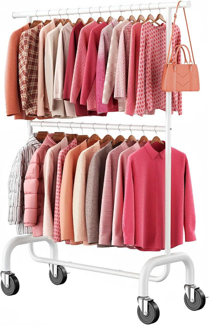 Heavy Duty Clothes Rack Load 600 LBS, Rolling Clothing Rack by Unknown