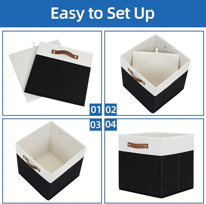 Temary Fabric Storage Bin 4 Pack Cube Storage Bin - Image 7