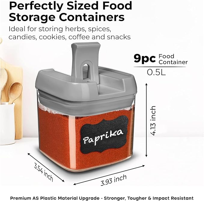Shazo 9 PC Airtight Food Storage Containers - Image 3