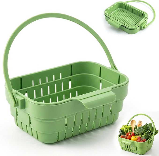 Foldable Hanging Sink Drain Basket – Stretchable Kitchen Colander by Unknown