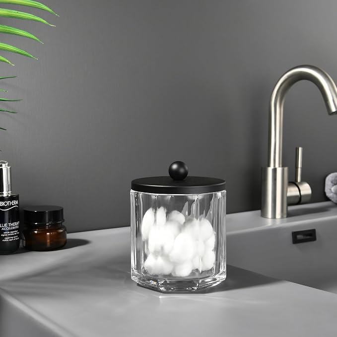 Clear Transparent Apothecary Octagional Shaped Glass Canister Jar - Image 8