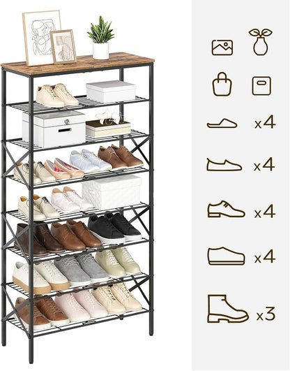 YATINEY 8 Tier Shoe Rack, Shoe Storage Organizer, Large Capacity Shoe Shelf - Image 4