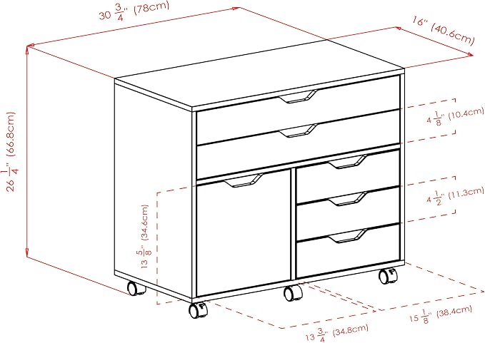Winsome Halifax Mobile Storage Cabinet - Image 3