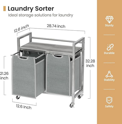 Laundry Hamper, Laundry Basket, Laundry Sorter - Image 2
