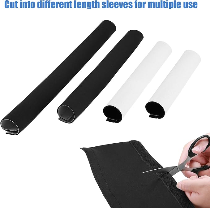 JOTO 2 Pack Cable Management Sleeve -Black, 2 Large | 130" Cord Organizer System - Image 5