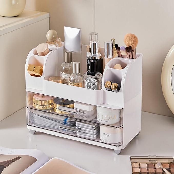 Makeup Organizer with Drawers for Vanity, Bathroom Countertop Organizer with - Image 3