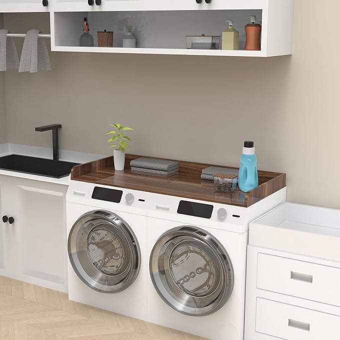 Washer Dryer Countertop, Laundry Room Wood Countertop - Image 7