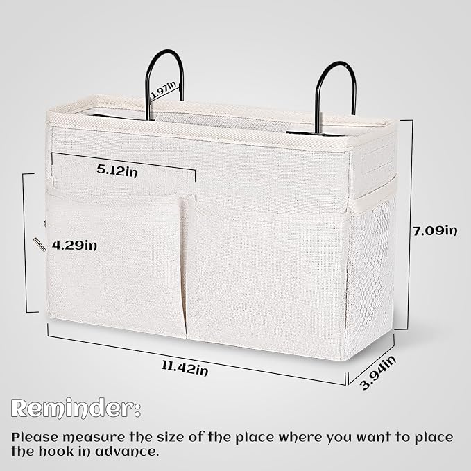 Bedside Hanging Storage Basket Headboards Bunk Beds Dorm Rooms Organizer Caddy - Image 2