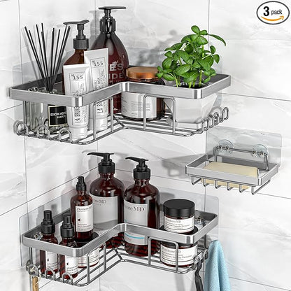 YASONIC Corner Adhesive Shower Caddy, by YASONIC