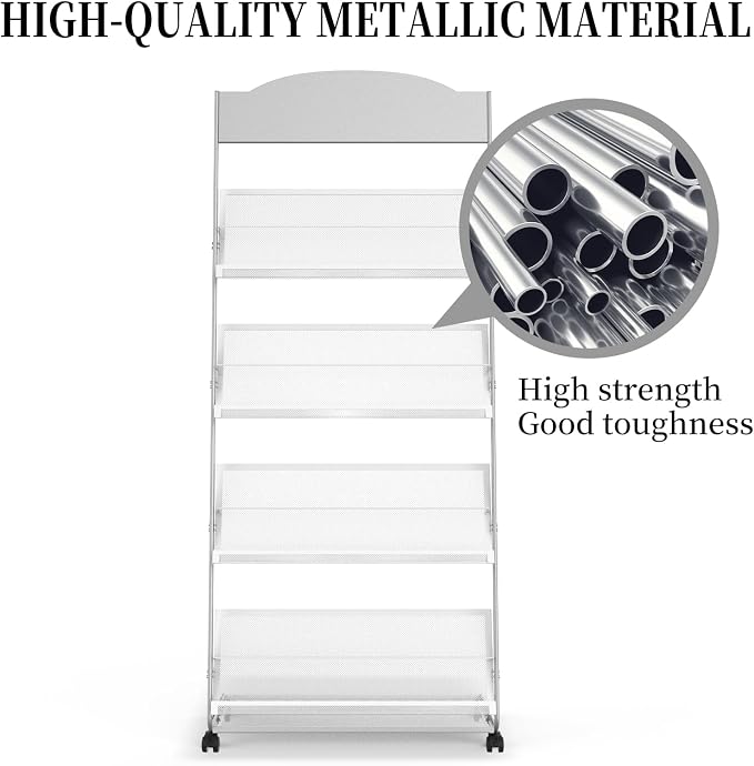 Floor-Standing Magazine Rack 4-Layer - Image 5