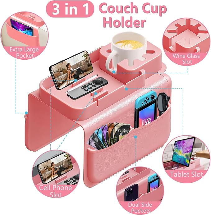 Silicone Couch Cup Holder Tray - Image 5