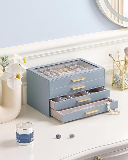 Lolalet Jewelry Box Organizer, 4-Layer Jewelry Organizers and Storage Case - Image 2