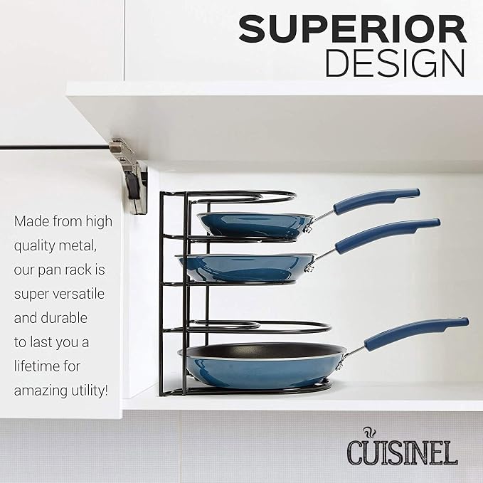 Cuisinel Heavy Duty Pots and Pans Organizer Rack - Image 6