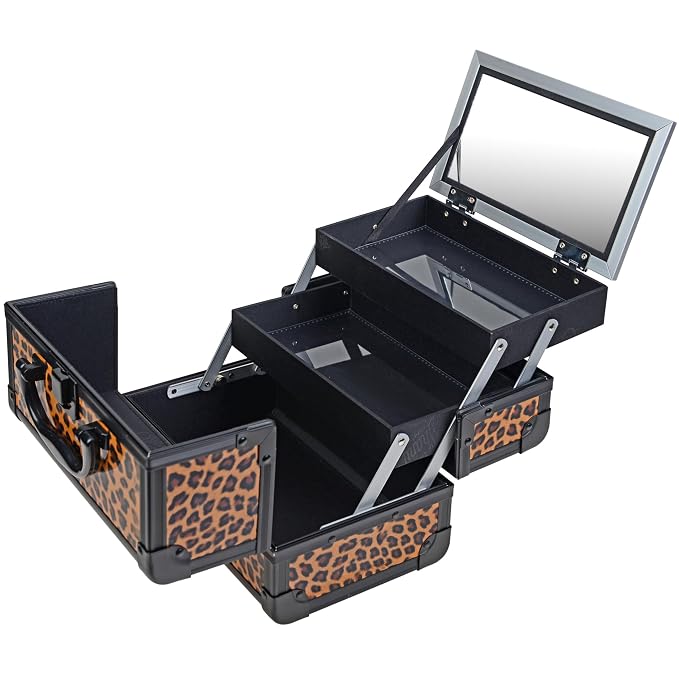 SHANY Chic Makeup Train Case Cosmetic Box Portable Makeup Case Cosmetics Beauty - Image 5