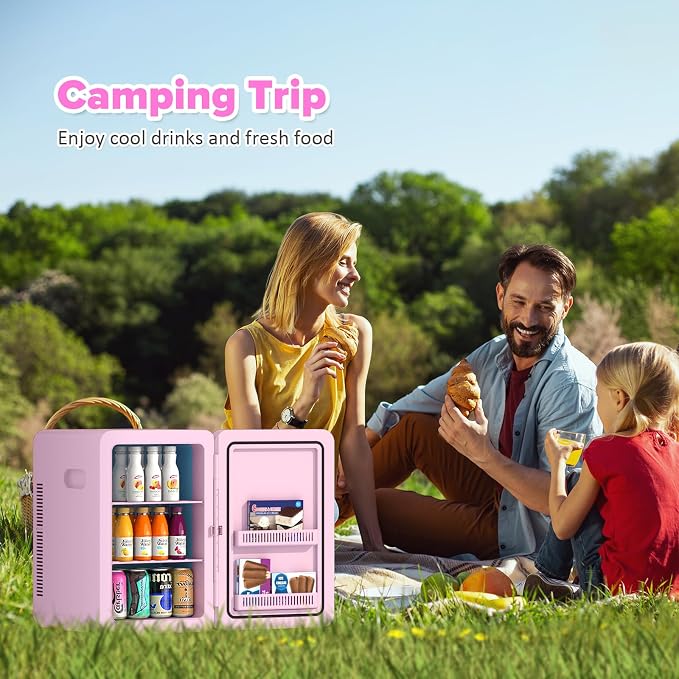 22L/30Cans Mini Fridge for Bedroom, 12v DC Portable Cooler & Warmer, Mini - Image 7