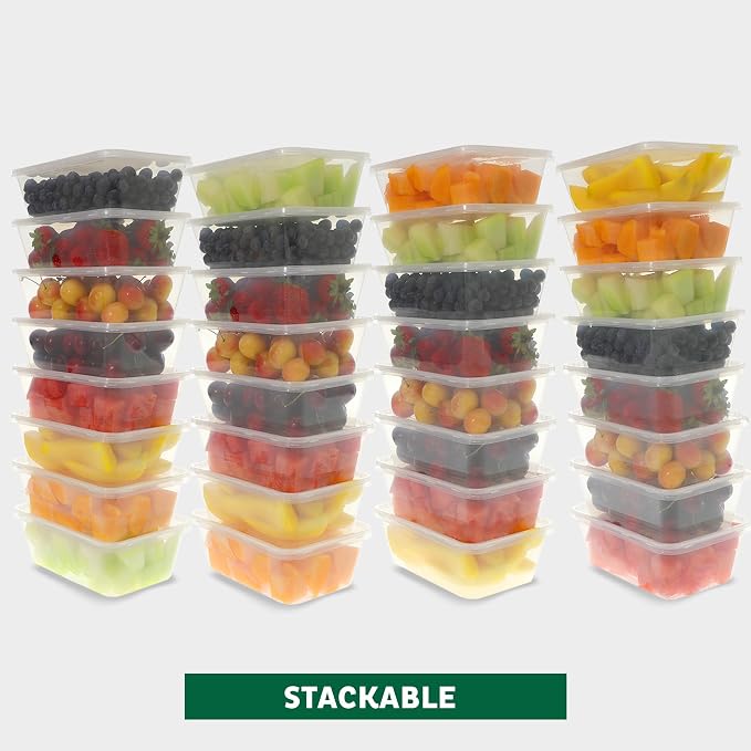 Freshware Food Storage Containers 25 oz Plastic Deli Containers - Image 5